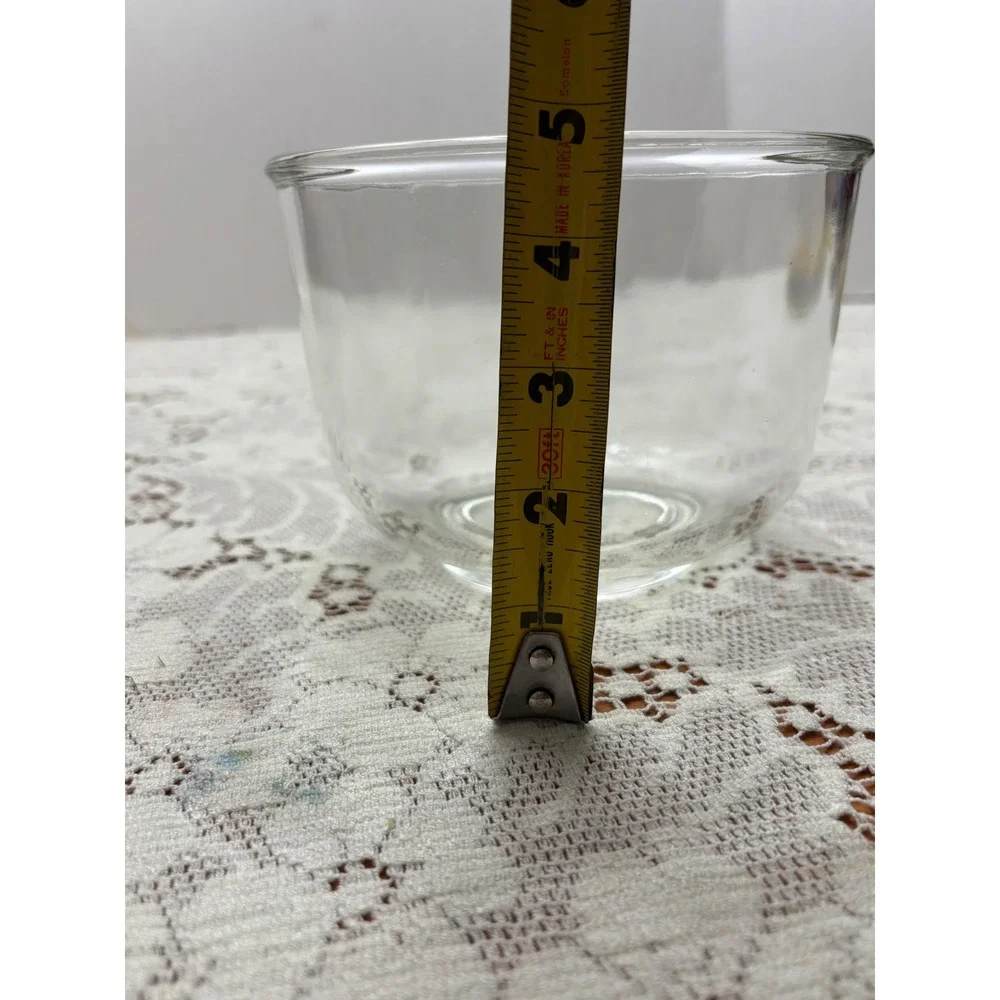 Fire-King for Sunbeam Clear Glass Mixing Bowl with Pour Spout Vintage USA Made